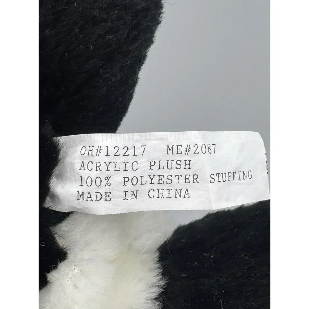 Skunk Plush Full Body Hand Puppet Stuffed Animal Black White 12 Inch